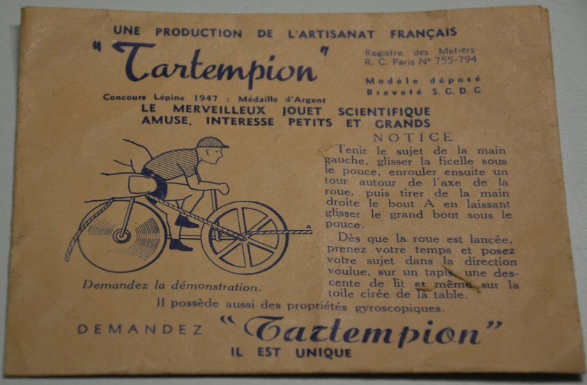 Cycliste miniature Tartempion - detail